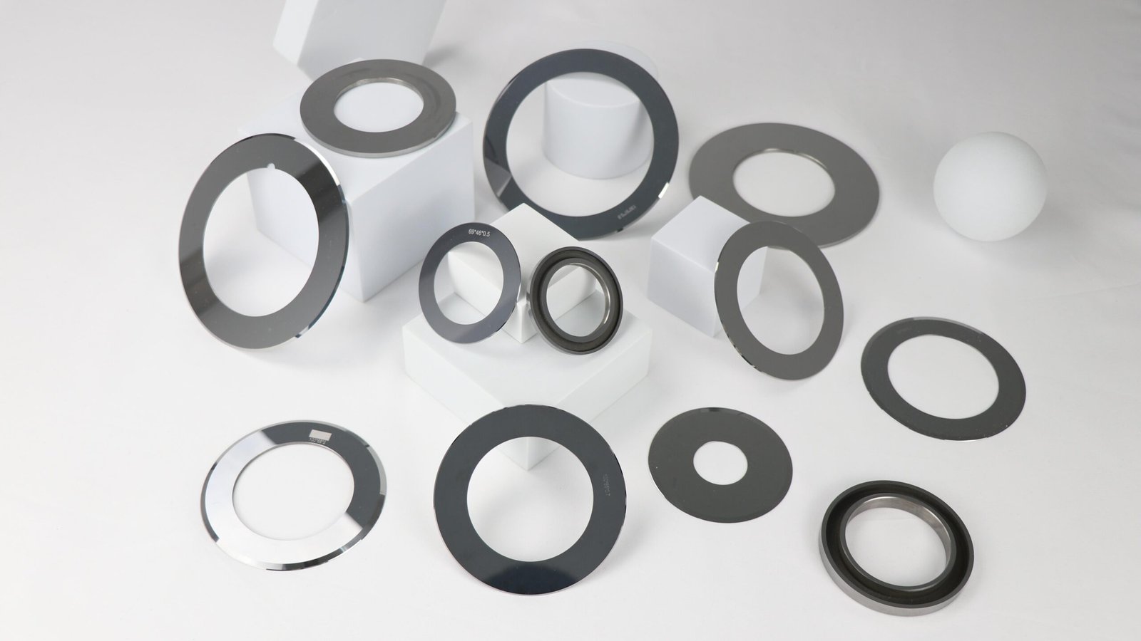 A collection of various industrial circular cutting blades