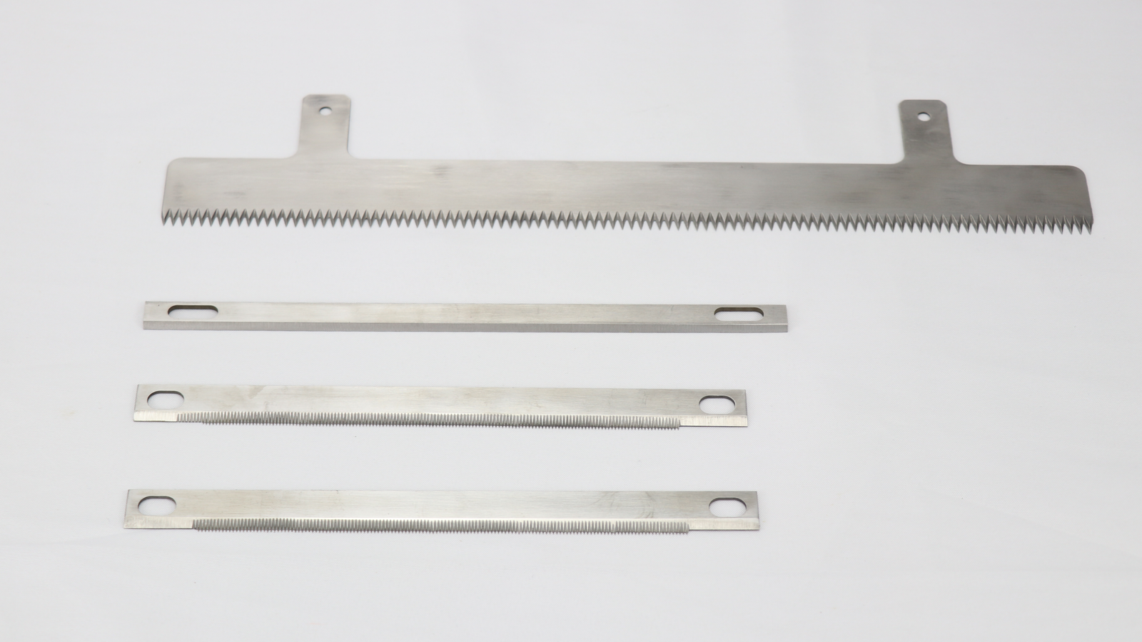 A selection of machine blades for food packaging