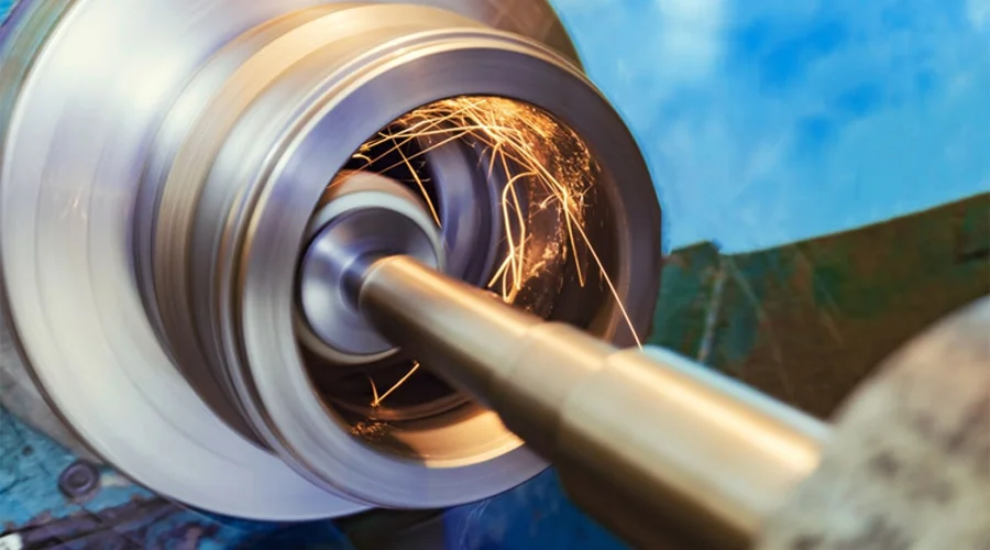 A timer next to a blade being sharpened