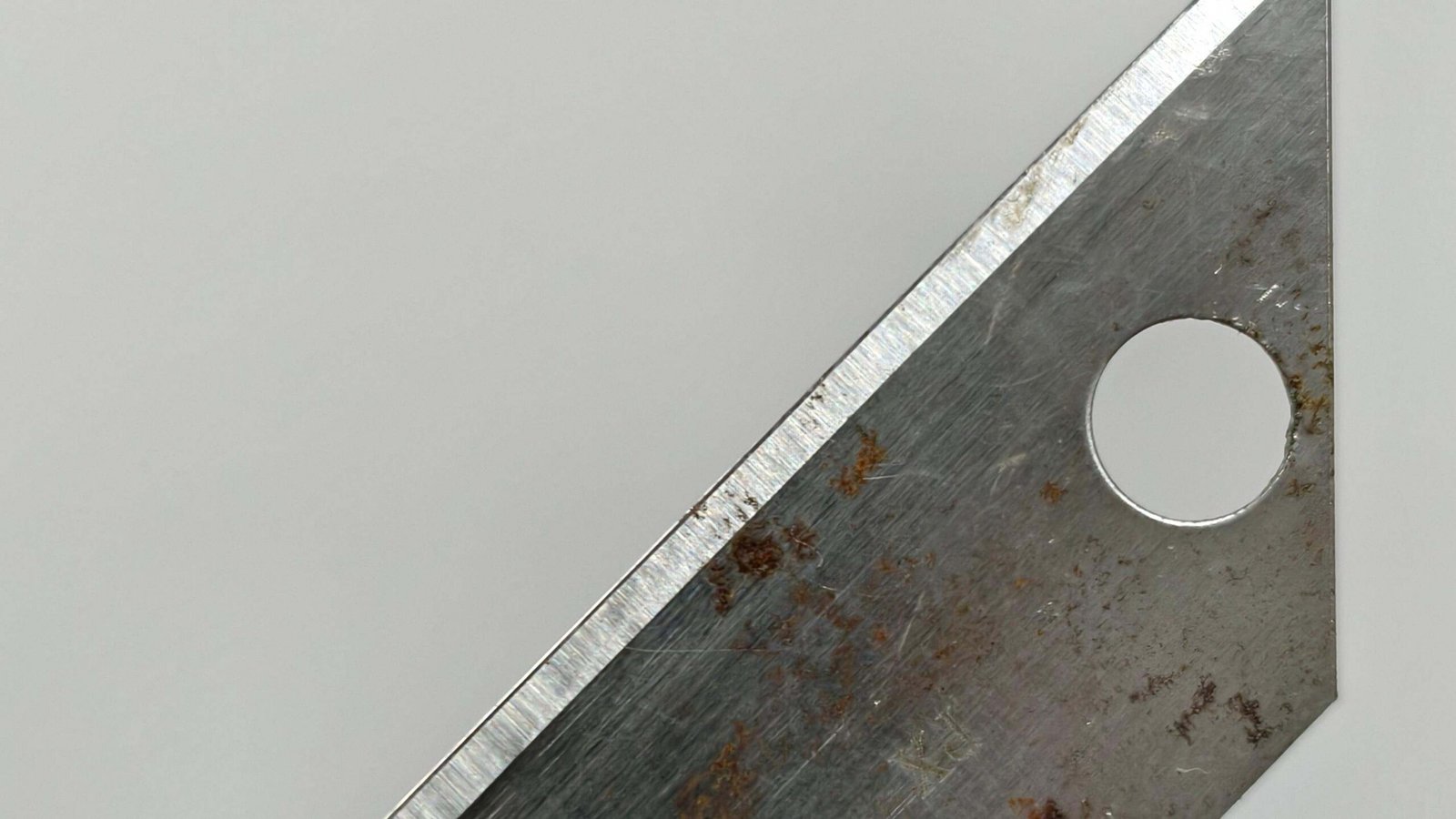 Carbide tool showing signs of binder phase corrosion