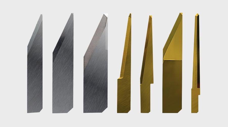 An industrial blade with a visible high-performance coating