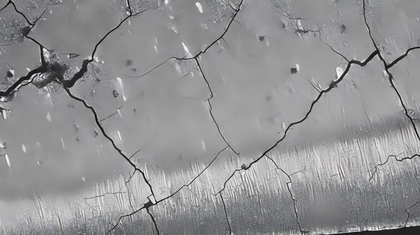 Chipped edge of an industrial cutting blade