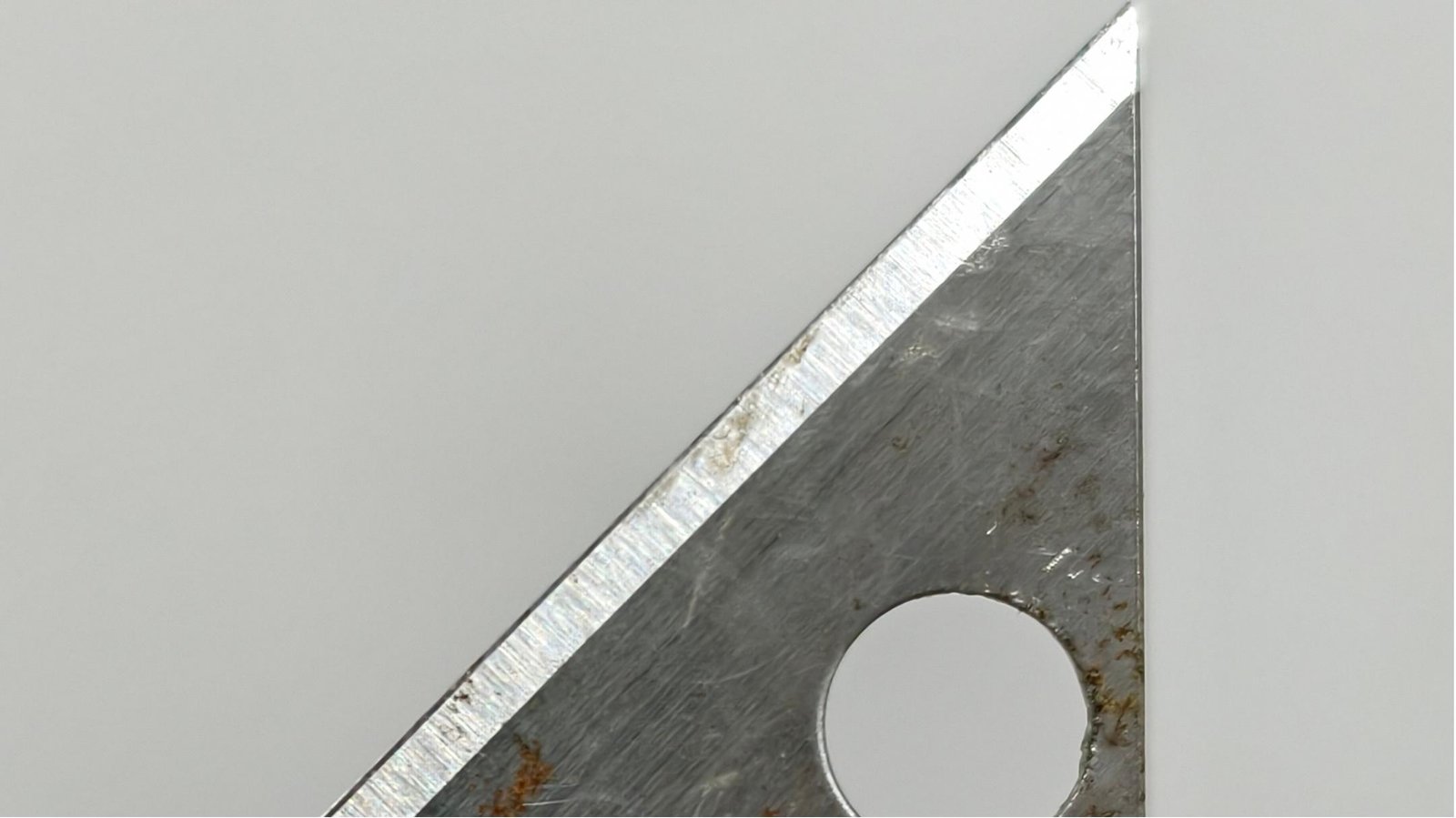 Microscopic view of blade wear