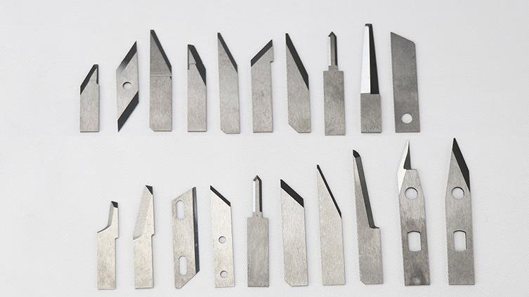 Industrial blades with different material properties