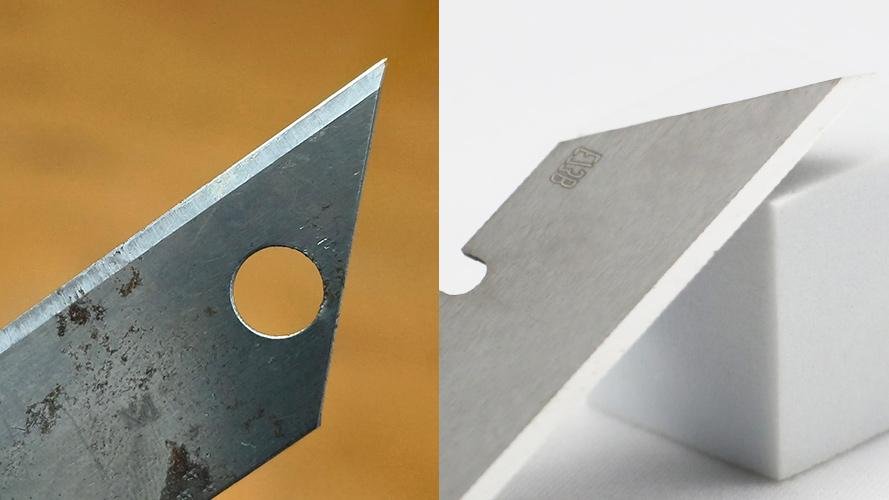 Comparison of Worn Blade vs New Blade