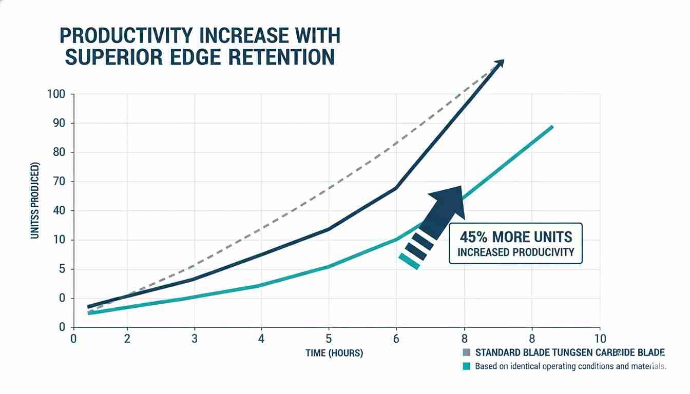 Graph showing increased productivity with better edge retention