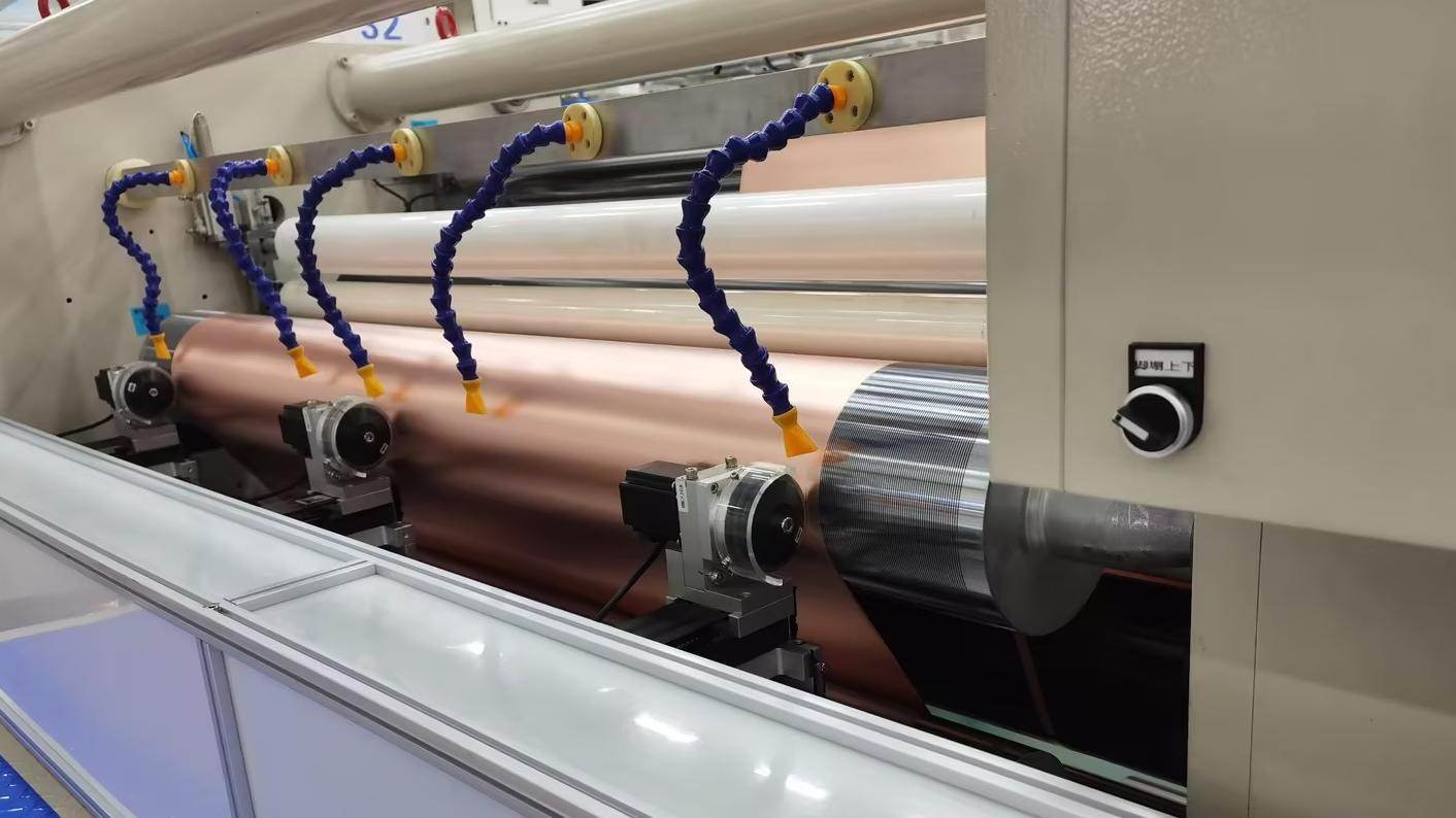 A high-precision ceramic blade for cutting battery separator film.