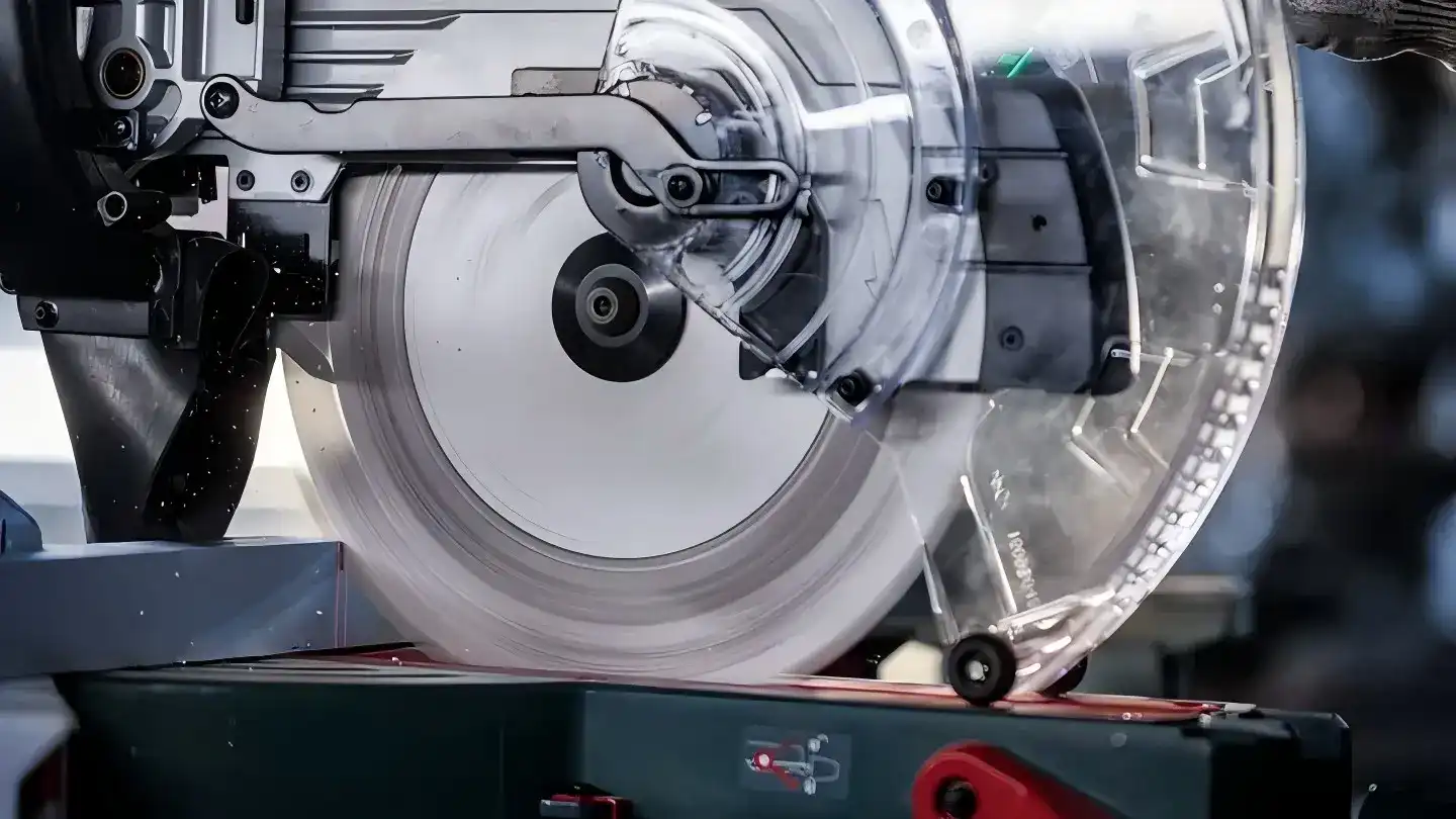 grinding wheel lightly polishing a blade without sharpening